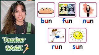 un words  CVC Word Family  Learn to read with Teacher SAMI [upl. by Shanleigh]