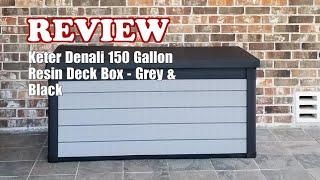 Keter Denali 150 Gallon Resin Large Deck Box Review 2024 [upl. by Phelips]