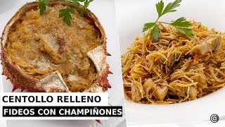 CENTOLLO relleno y FIDEOS con champiñones  Cocina Abierta de Karlos Arguiñano [upl. by Ahsam545]