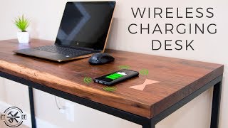 How to Make a Desk with Hidden Wireless Charging [upl. by Aimar]