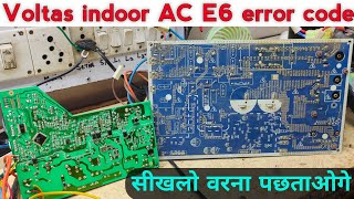 voltas inverter ac e6 error codes  voltas inverter ac Indore pcb repair [upl. by Lanam]