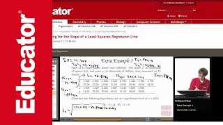 Statistics Hypothesis Testing for Slope of a Least Squares Regression Line [upl. by Faires]