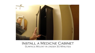 How to install a surface mount Medicine Cabinet in under 30 minutes and How to Find Stud in Wall [upl. by Lokim]