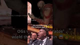 OGs’ Reaction When Kratos Wields the Blades Again ⚔️🔥 Unmatched Hype godofwar ps5 bladesofchaos [upl. by Anwahsad]