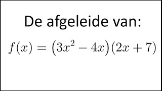 De afgeleide bepalen met de productregel [upl. by Nonnah]