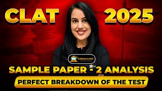 CLAT 2025 Sample Paper  2  Perfect Analysis  Kriti Bhatnagar [upl. by Sudbury]