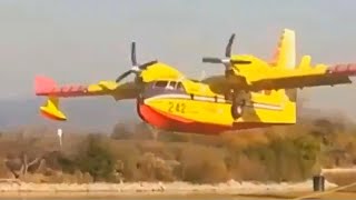 Fire Plane Picking Up Water Shorts [upl. by Anas699]