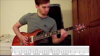 Romero One Mind Any Weapon Main Guitar Riff Played Slow with TAB [upl. by Ahsyt593]