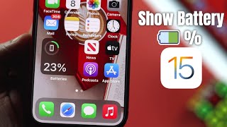 How to Show Battery Percentage on iPhone 13ProMaxMini iOS 15 [upl. by Aloke266]