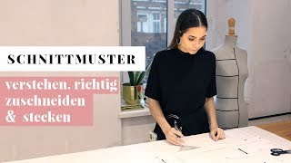 ERKLÄRVIDEO I Schnittmuster I Stoffe richtig stecken amp zuschneiden I Nähen ohne Nähkurs I Videoblog [upl. by Falo791]