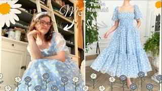 I Made My 18th Birthday Dress🎂 Inspired by the Tueta Matoshi Daisy Dress🌼Upcycle amp Tutorial [upl. by Melva269]