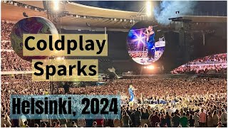 Coldplay  Sparks  LIVE in Helsinki 2772024 [upl. by Holli823]