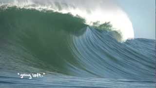 Going Left At Mavericks Mark Healey  Quiksilver Waterman Collection [upl. by Ahsinert]