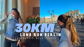 30KM LONG RUN IN BERLIN  Outfit Verpflegung und Tipps für Long Runs in der Marathonvorbereitung [upl. by Etnahc105]