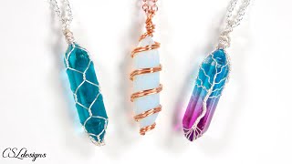 3 easy ways to wrap a crystal tutorial 😃 [upl. by Desta194]