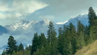 Road trip across Canada 🇨🇦 2024 the first snow fall of winter over the Rocky mountains September 20 [upl. by Carlynne808]