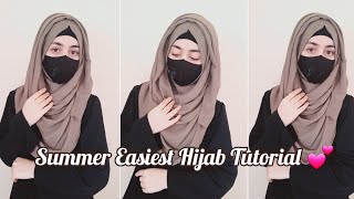 Easiest Summer Hijab Tutorial  Full Coverage  Hijab Styles  zainab [upl. by Johnna]