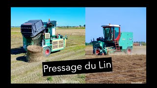 Pressage du Lin 2023 avec ZORHY  avec une enrouleuse automotrice Depoortere ZORHY 1 rang [upl. by Alyel]