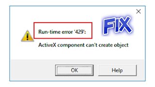 How to Fix Runtime Error 429 ActiveX Component Cant Create Object In windows 11 [upl. by Quintana626]