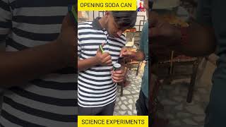 easy way to open soda can  science experiments experiment science shorts [upl. by Revell]