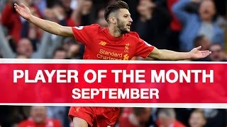 The best of Adam Lallana  Standard Chartered Player of the Month  September [upl. by Naesal102]