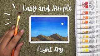 Easy Acrylic Night Sky Painting for Beginners  Stepbystep Tutorial [upl. by Whitebook504]