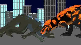 Zilla Vs Black TRex [upl. by Hterag]