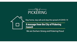 City of Pickering  a message from City Council [upl. by Tala]