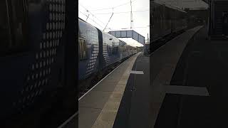 ScotRail Class 380007105 passing Saltcoats for Glasgow 191024 scotrail uktrainspotting trains [upl. by Netfa]