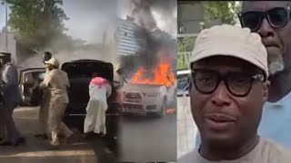 🔴Urgent 😯😯 Voiture Barthélémy Dias en feu🔥🔥🔥 Campagne électorale [upl. by Lorola]