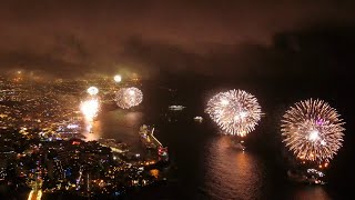 Madeira Funchal New Years Eve 2223 Drone View 4K UHD [upl. by Ossie]