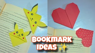 DIY Bookmark Ideas 💡 How to make bookmark with paper  Easy origami bookmark 📑 [upl. by Lonee]