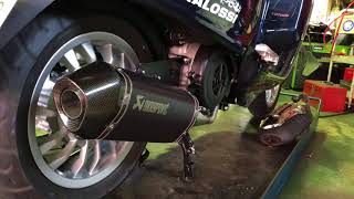 Vespa Sprint 150 Akrapovic Exhaust Sound [upl. by Edmea]