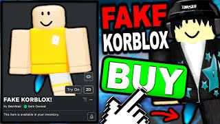 THE NEW FAKE KORBLOX LEG TRICK ONLY 125 ROBUX ROBLOX CHEAP AVATAR TRICKS [upl. by Merow]