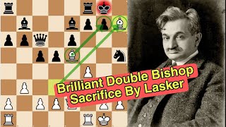 Brilliant Double Bishop Sacrifice By Emanuel Lasker  Bird Chess Opening chess [upl. by Eniksre63]