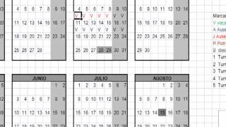 calendario de vacaciones en excel descargue gratuitamente calendario vacaciones en excel [upl. by Ivetts683]