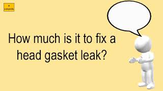 How Much Is It To Fix A Head Gasket Leak [upl. by Lehsreh]