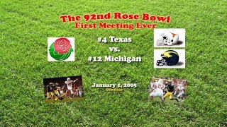 2005 Rose Bowl Texas v Michigan One Hour [upl. by Ynohtnanhoj200]