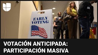 Voto anticipado sigue rompiendo récords en EEUU Texas y Florida han participado masivamente [upl. by Frankel450]