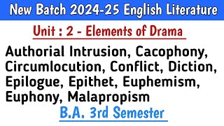 New batch 2024 BA 3rd sem English unit 2 Elements of Drama  British and American drama [upl. by Alfy659]