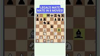 Chess in 1 Minute Legals Mate chess chesstraps [upl. by Griffin64]