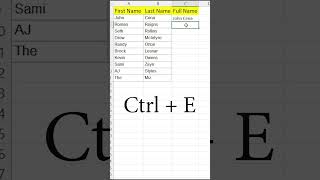 Excel Shortcut You Need to Know Merge Names Fast  Excel Shortcut Keys  In Depth Study [upl. by Eillak354]