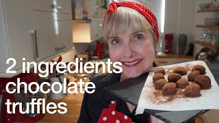 2 ingredients chocolate truffles condensed milk  cocoa powder [upl. by Sweyn210]