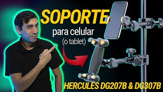 SOPORTE PARA CELULAR Y TABLET 2 EN 1 HÉRCULES DG207B Y DG307B 🇵🇪TAKARHI  TABLET AND PHONE HOLDER [upl. by Oalsecnew859]