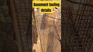 Basement footing details trending constuction viralvideo house trend civilwork home like [upl. by Retsae]