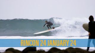 Rincon California Surfing 24 January 2024 [upl. by Leif409]