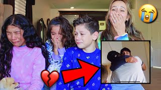 REACTING TO OUR FIRST EVER YOUTUBE VIDEO BAD IDEA 💔  Familia Diamond [upl. by Ethbin797]