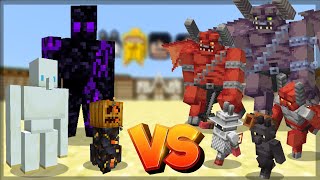 Minecraft GOLEM PLUS VS REAL RPG IMPS amp DEMONS   BATALHA DE MOBS  1182 [upl. by Alliuqet]