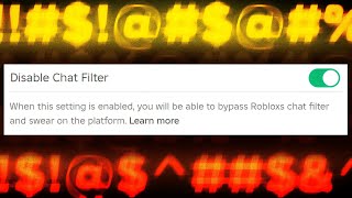 You Can Now Disable The Roblox Filter… Swearing Update [upl. by Tat]