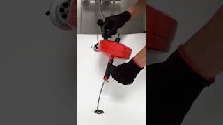 How to Snake a Drain  Step by Step DIY Plumbing shorts [upl. by Yakcm]